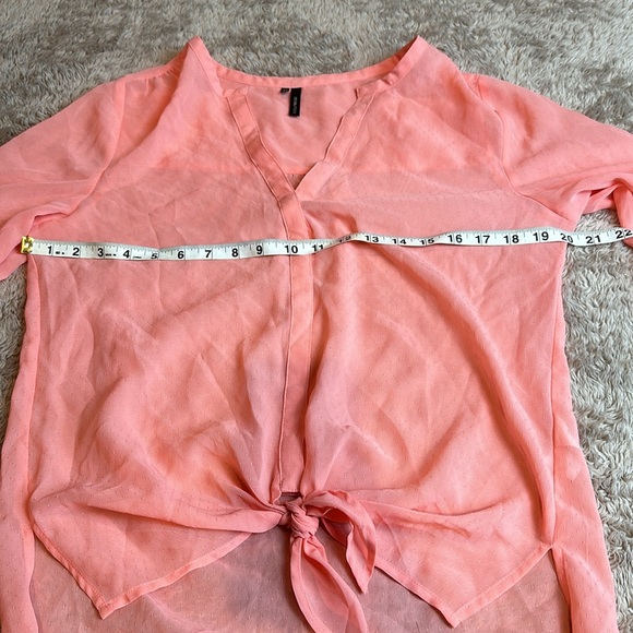 Maurices Blouse Button Down tie bottom - Picture 5 of 8
